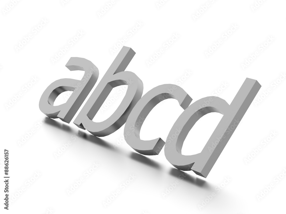 Alphabet concept rendered on white background Alphabet concept rendered on white background