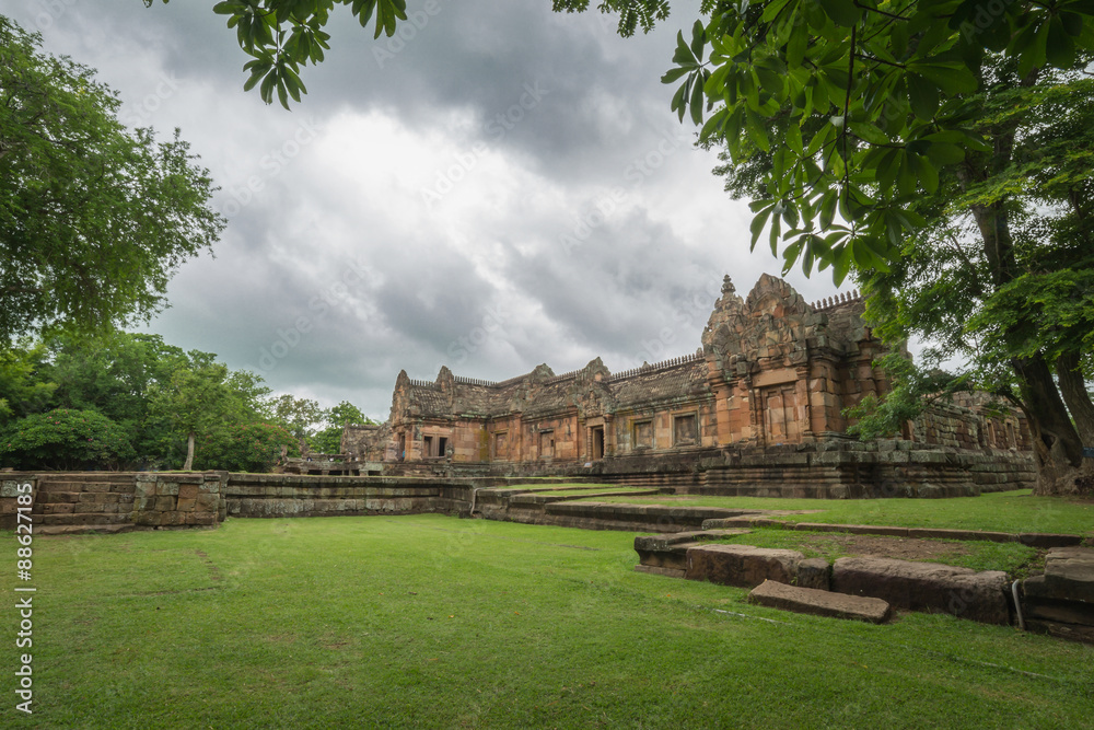 The ancient castle in Buriram Province of Thailand 