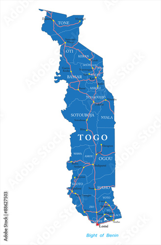 Togo map photo
