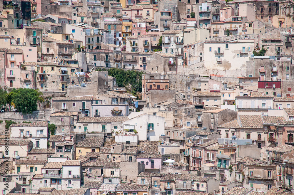 Panoramic view of Ragusa in Sicily
