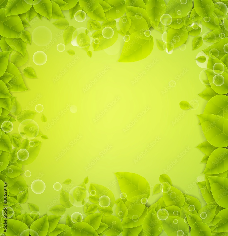 Realistic Leaves Background with Space
Realistic Leaves Background with Space