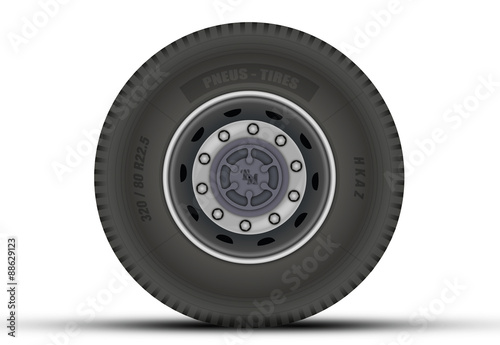 Roue arrière de camion