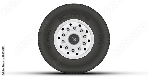 Roue avant de camion