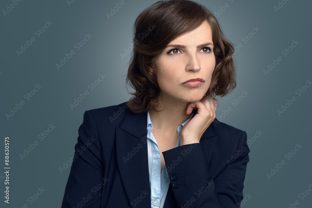 Attractive pensive woman staring into space Attractive pensive woman staring into space