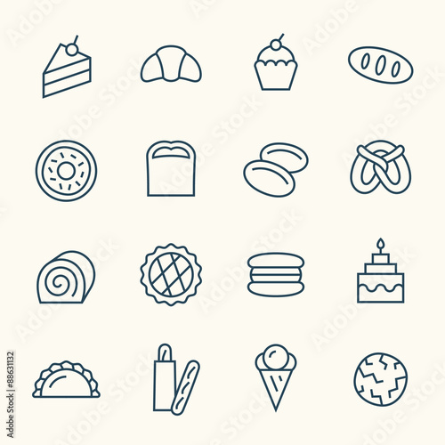 Bakery icon set