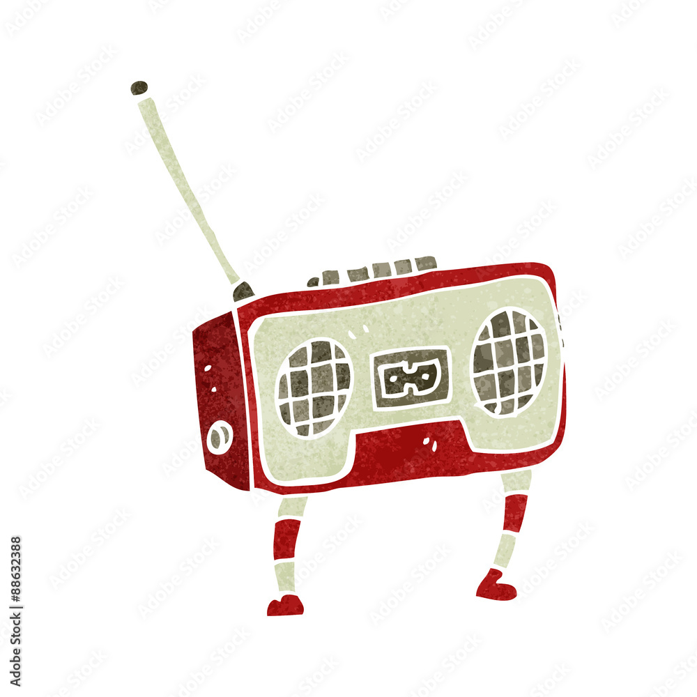 retro cartoon radio