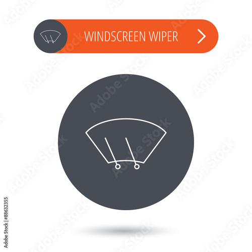 Windscreen wipers icon. Windshield sign.