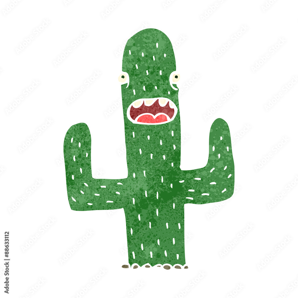 retro cartoon cactus retro cartoon cactus