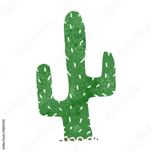 retro cartoon cactus photo