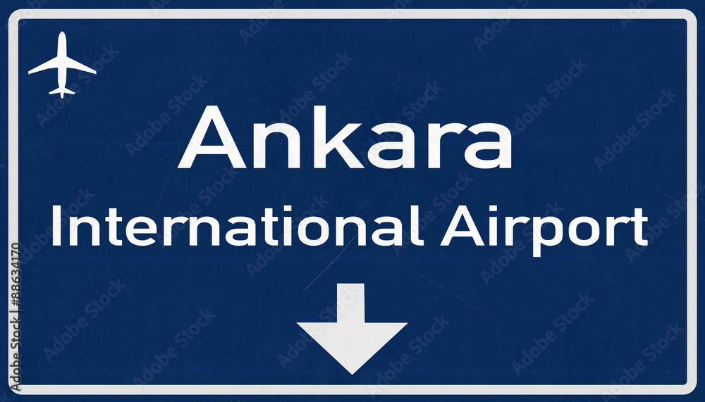 Ankara Esenboga Turkey Airport Highway Sign Ankara Esenboga Turkey Airport Highway Sign