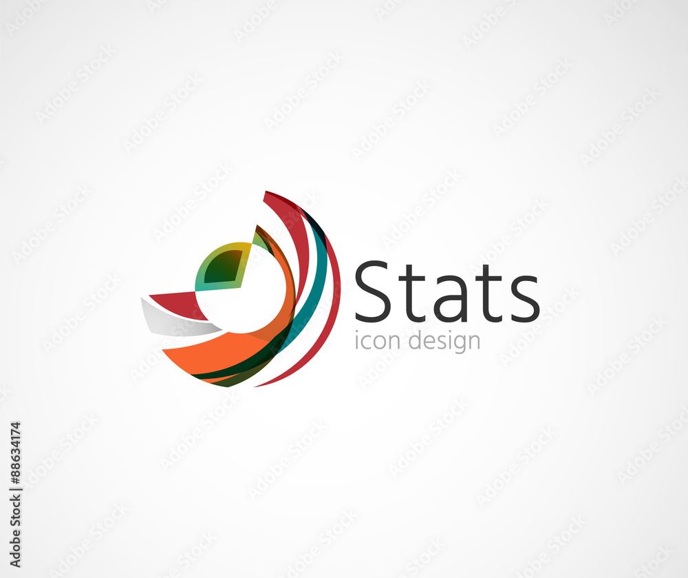 Statistics company logo design. Vector illustration. Statistics company logo design. Vector illustration.