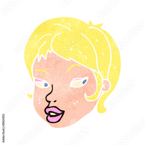 retro cartoon blond woman