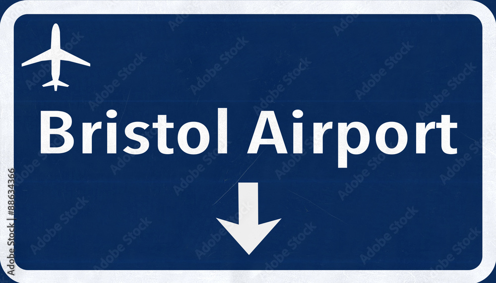 Bristol England United Kingdom Airport Highway Sign Bristol England United Kingdom Airport Highway Sign