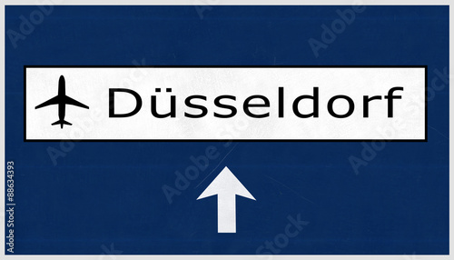 Dusseldorf Germany Airport Highway Sign