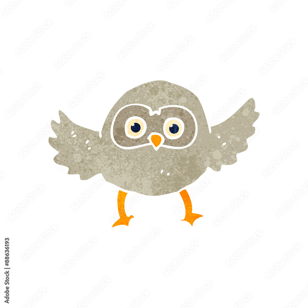 Obraz premium retro cartoon owl