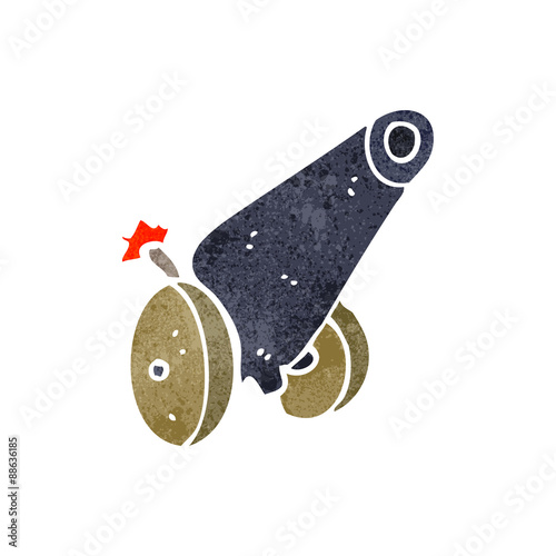 retro cartoon medieval cannon
