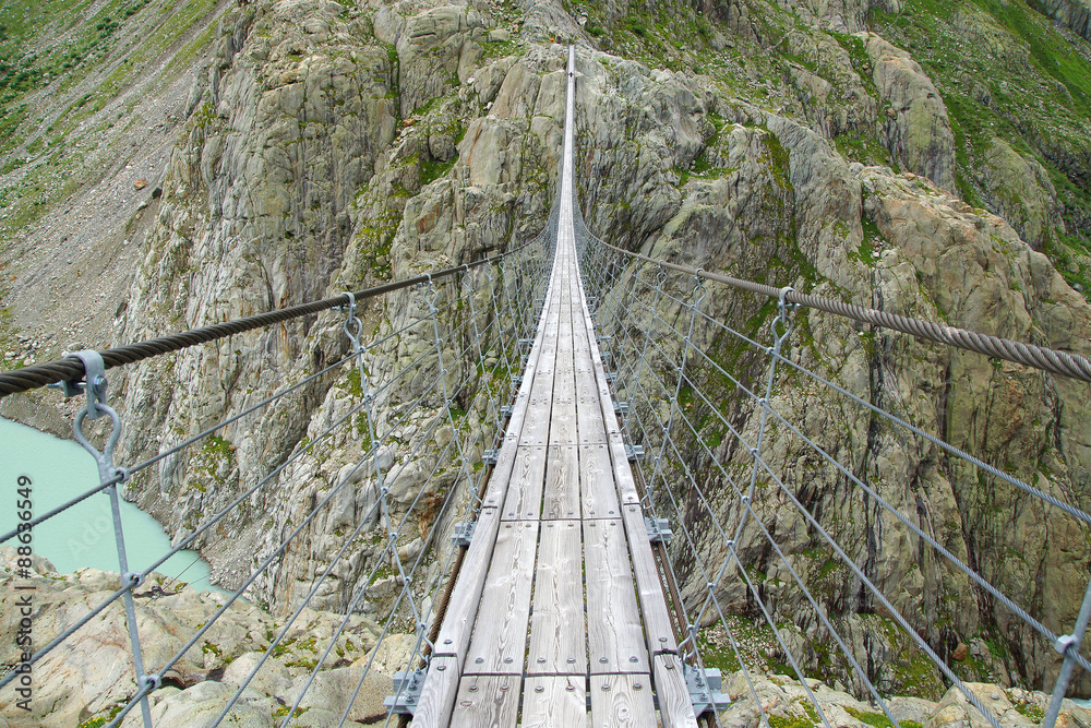 Trift Bridge. Switzerland    