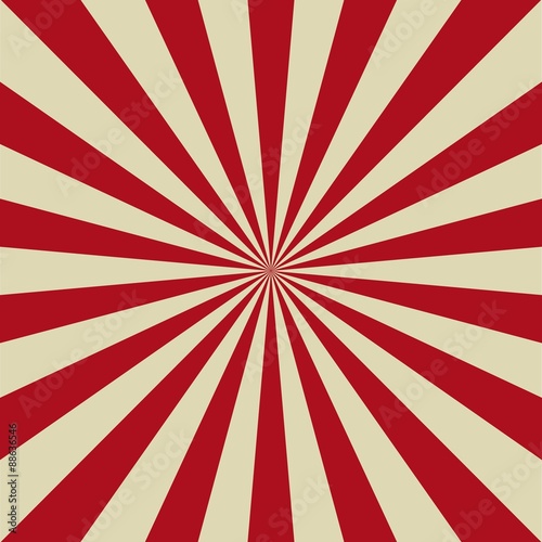 White Rays on red background. White rays. Vintage. Vector. Backg