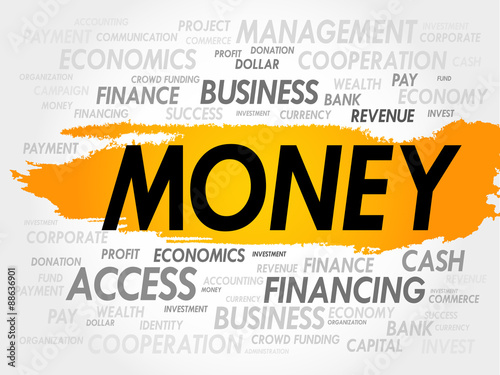 MONEY word cloud, business concept