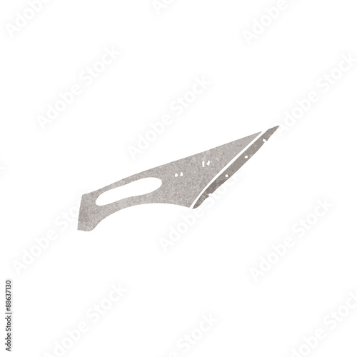 retro cartoon scalpel blade