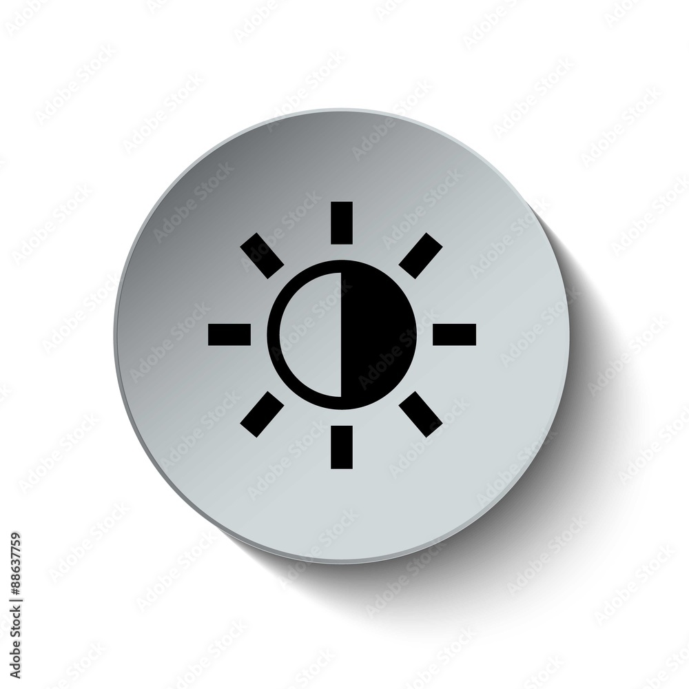 Brightness and contrast icon. Sun icon. Vector illustration. Brightness and contrast icon. Sun icon. Vector illustration.
