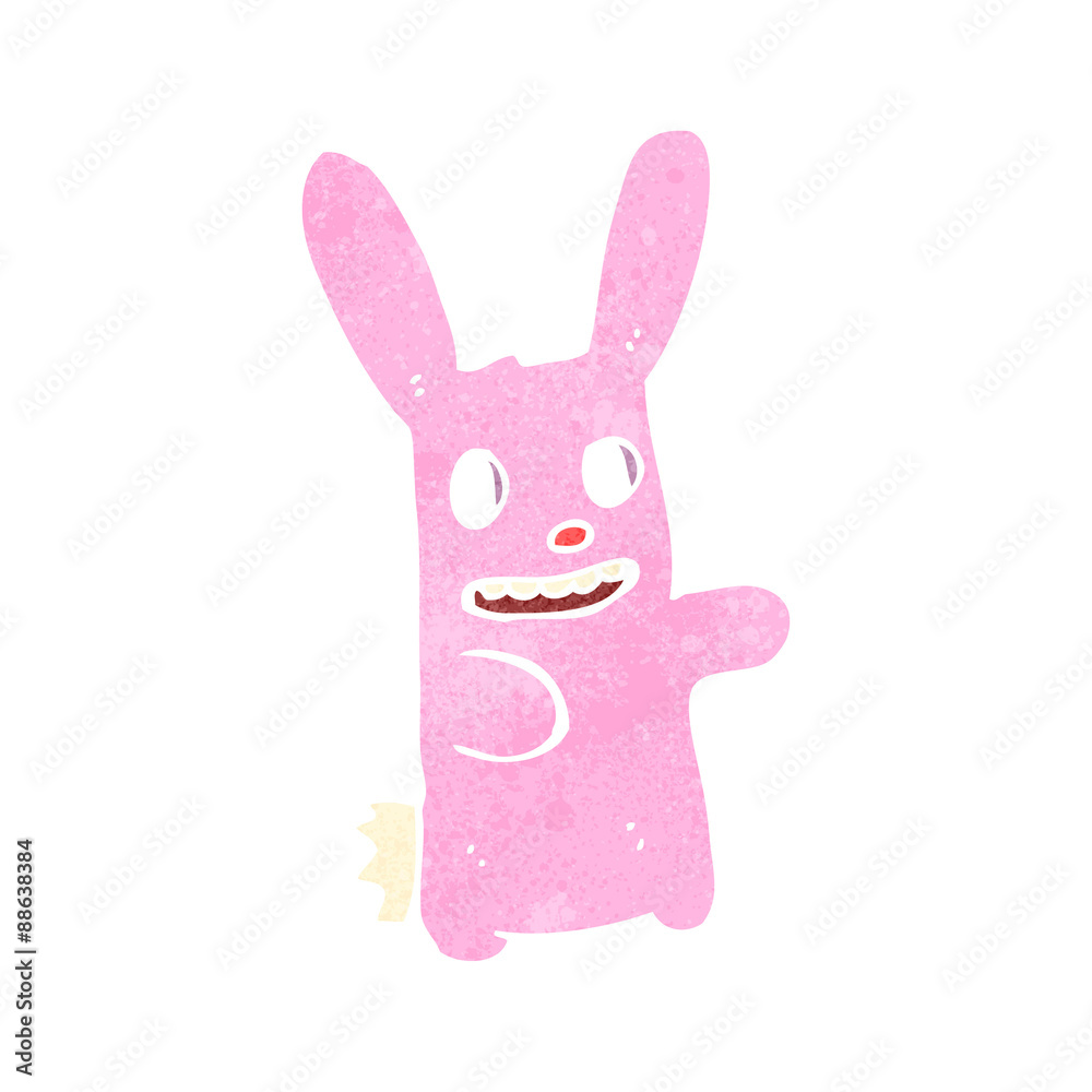 retro cartoon pink rabbit retro cartoon pink rabbit