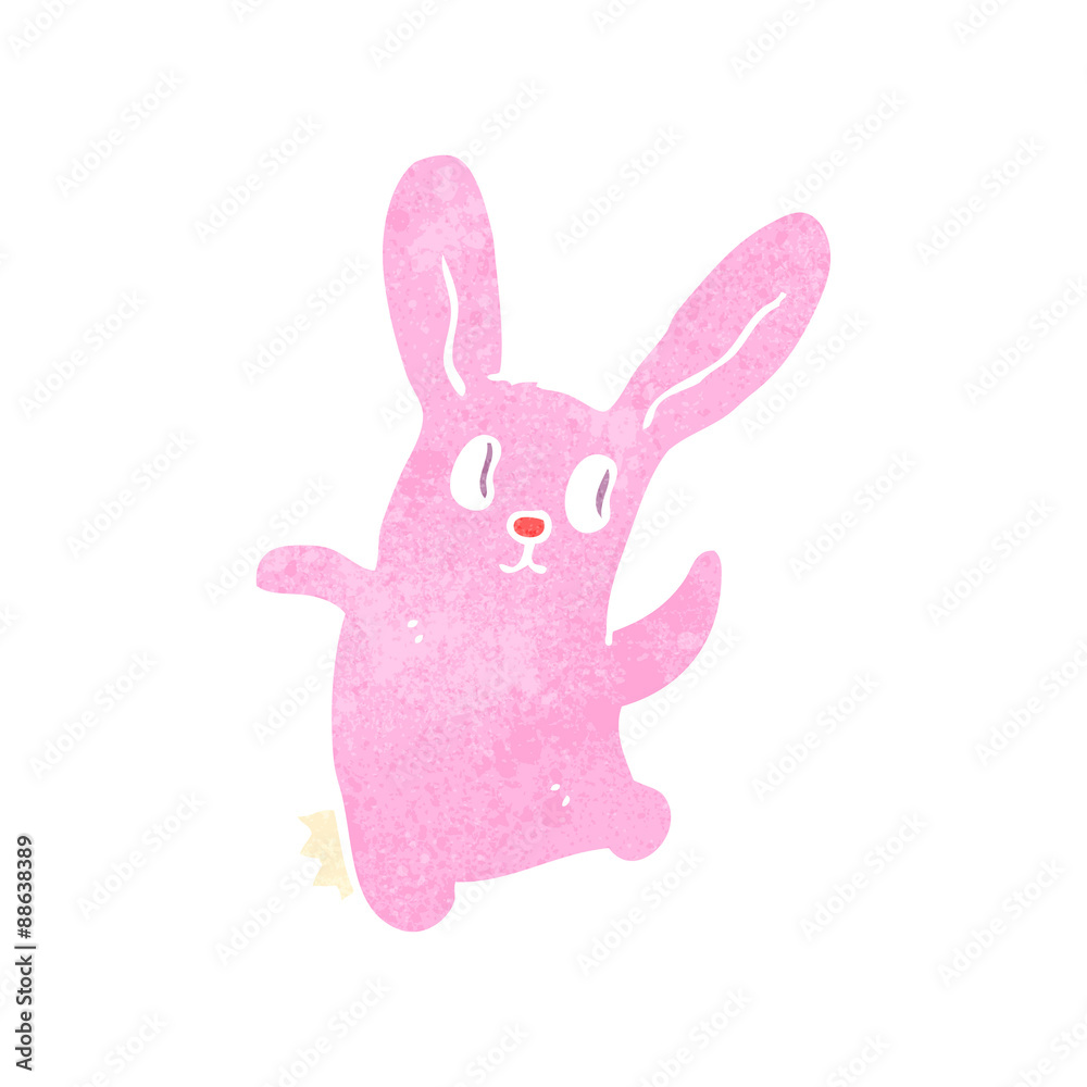 retro cartoon pink rabbit retro cartoon pink rabbit