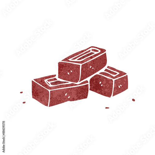 retro cartoon bricks