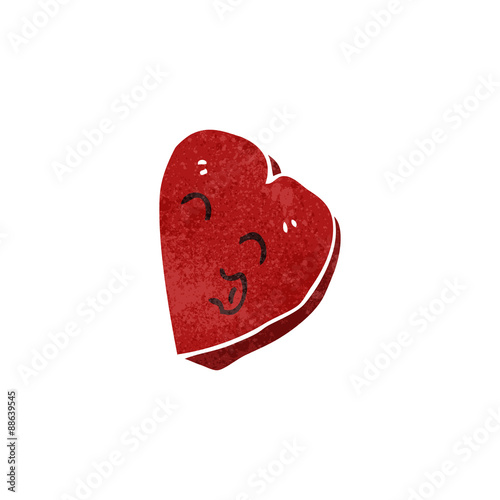 retro cartoon heart symbol