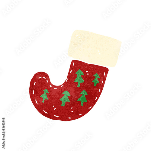 retro cartoon christmas stocking