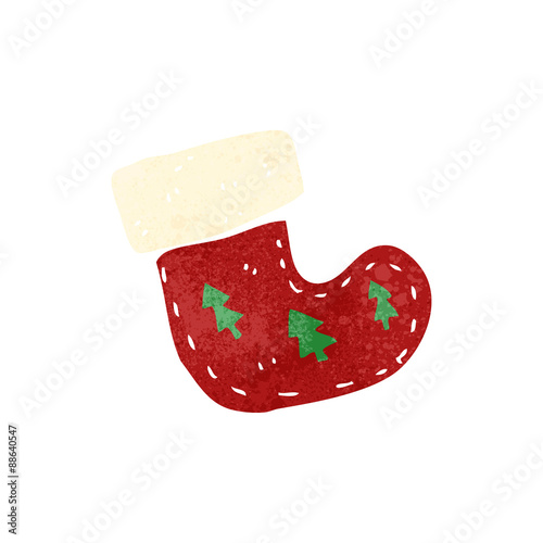 retro cartoon christmas stocking