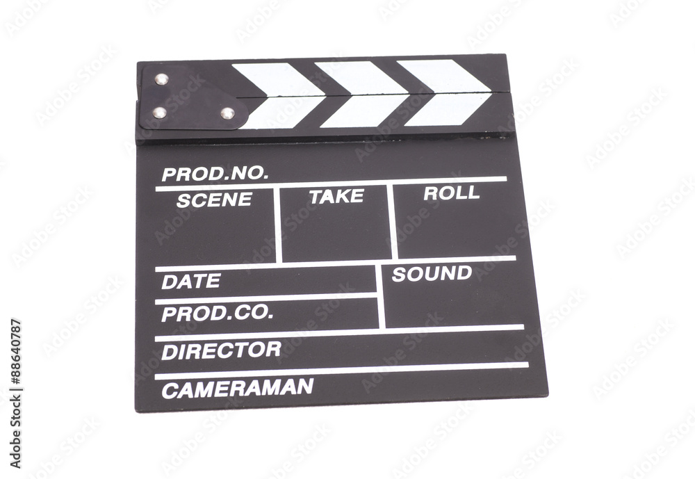 Obraz premium Clapper board on white background