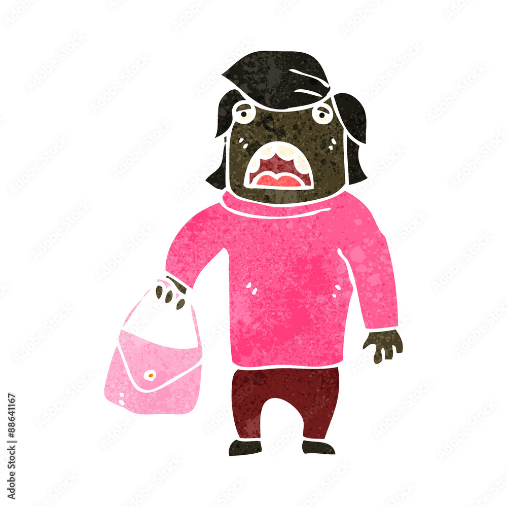 retro cartoon man carrying bags retro cartoon man carrying bags