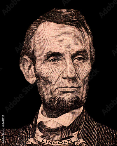 Portrait of first U.S. president Abraham Lincoln
