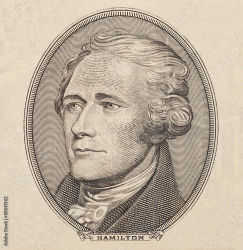 Portrait of  U.S. president Alexander Hamilton photo