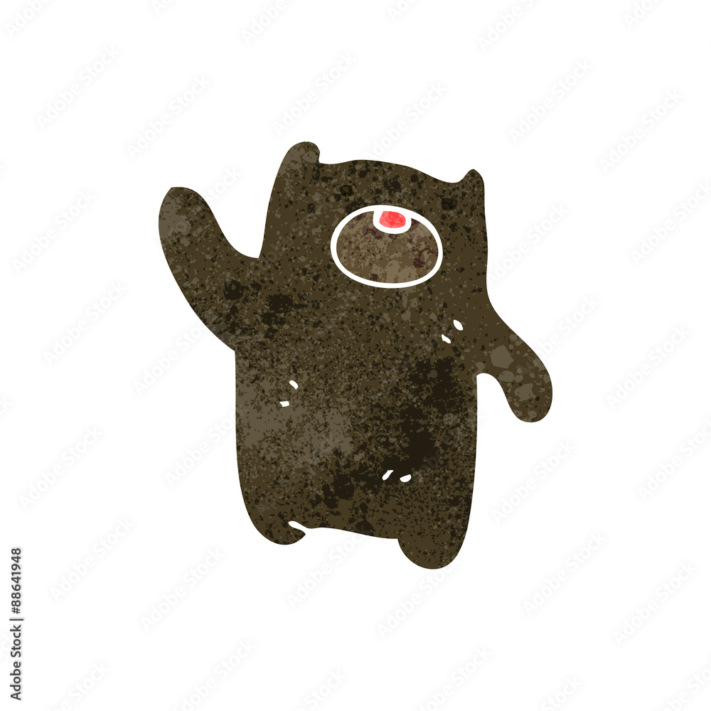 Obraz premium retro cartoon little bear