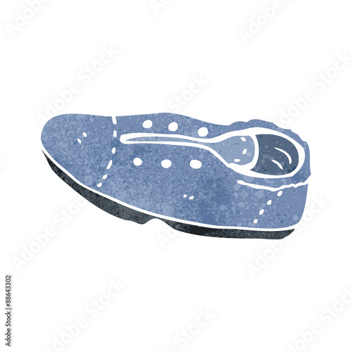 retro cartoon blue shoe