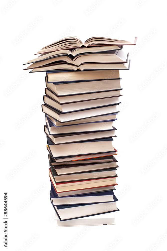 Pile of books isolated on white background Pile of books isolated on white background
