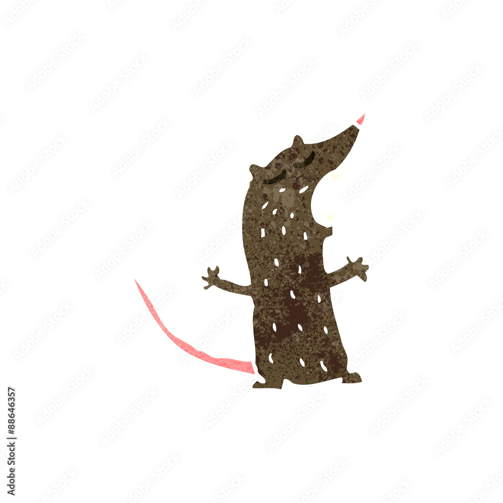Fototapeta premium retro cartoon rat