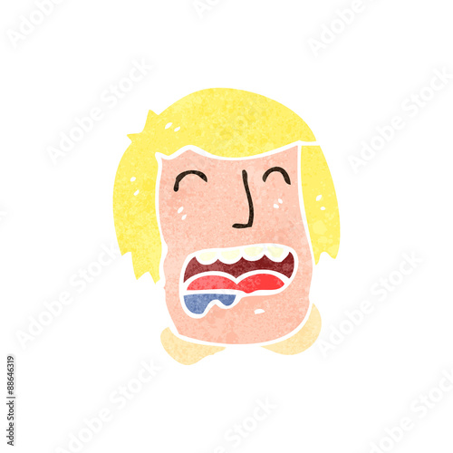 retro cartoon drooling man