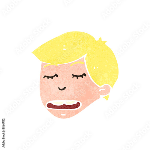 retro cartoon blond boy