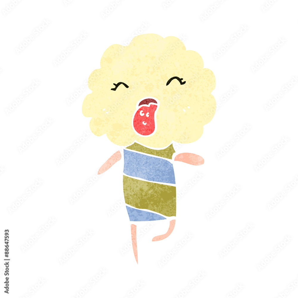 retro cartoon cute cloud creature retro cartoon cute cloud creature
