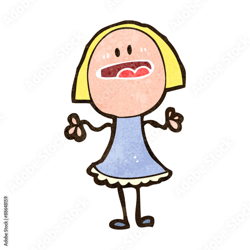retro cartoon blond woman