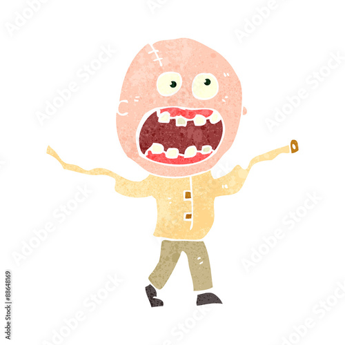 retro cartoon escaped lunatic