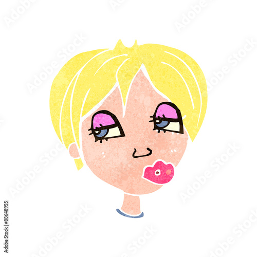 retro cartoon blond woman
