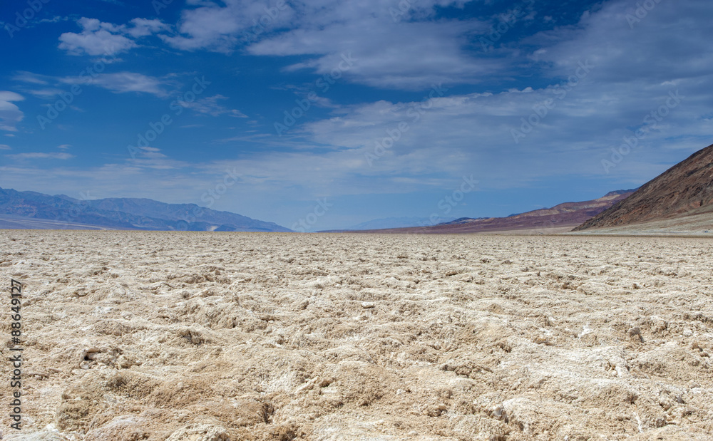 Badwater basin in Californian Death Valley National Park Area Lo