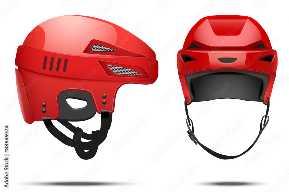 Fototapeta premium Classic red Hockey Helmet