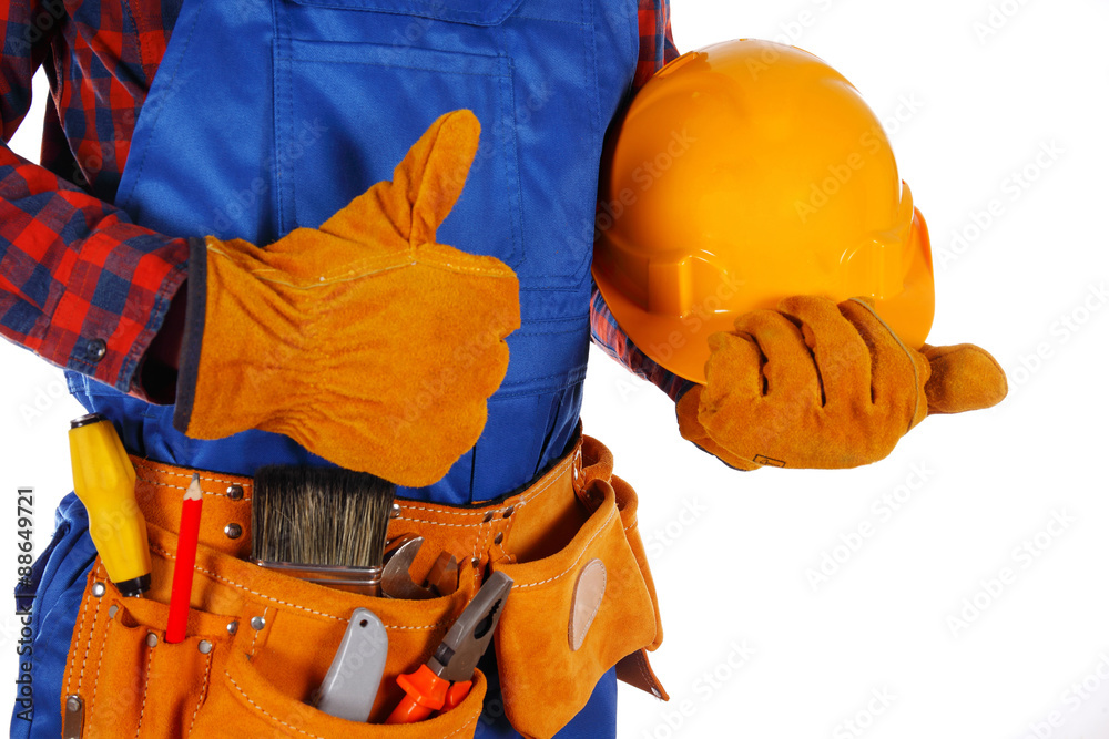 Manual worker man isolated on white background Manual worker man isolated on white background