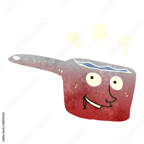 retro cartoon saucepan