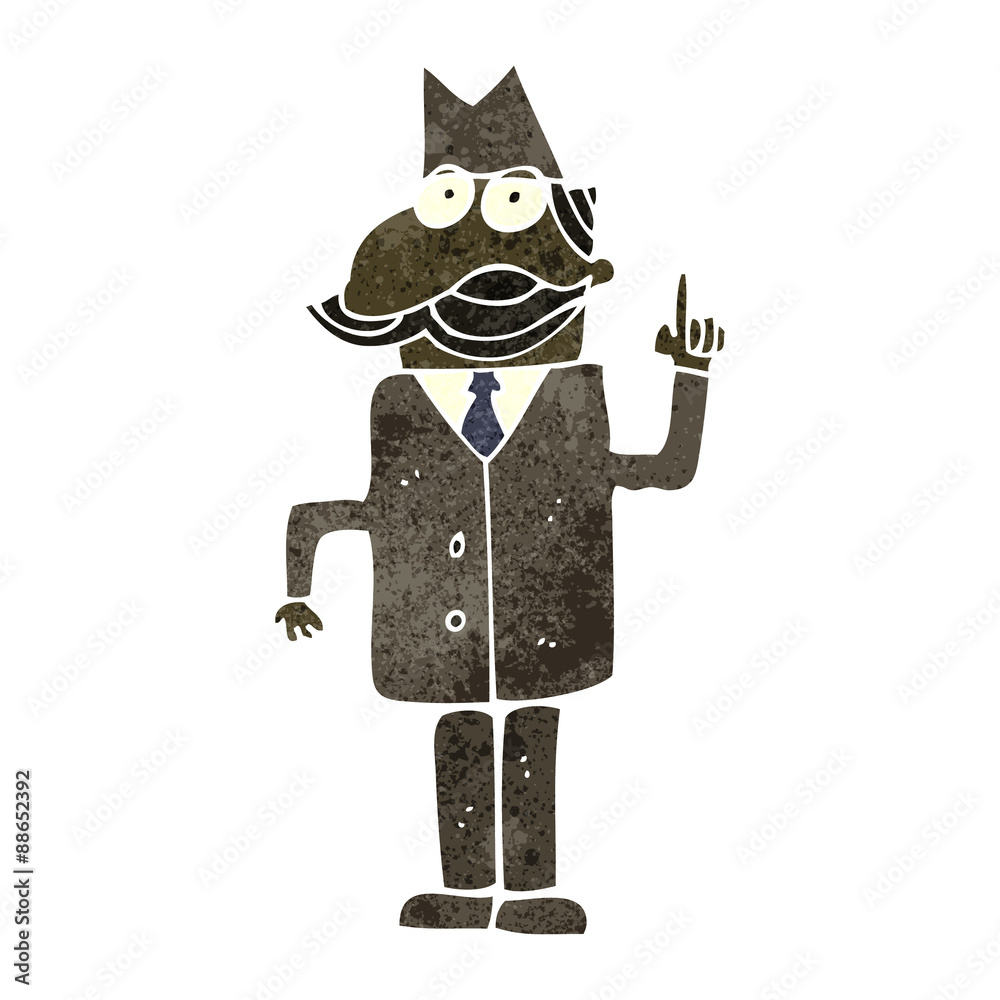 retro cartoon detective solving case retro cartoon detective solving case